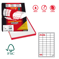 Etichetta adesiva A406 - in carta - permanente - 47,5 x 25,5 mm - 44 etichette per foglio - bianco - scatola 100 fogli A4 - Markin - X210A406 - 8007047026583 - DMwebShop