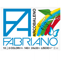 Album Arcobaleno - 24 x 33 cm - 10 fogli - 140 gr - 5 colori - Fabriano - 44312433 - 8001348149064 - DMwebShop