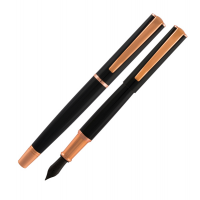 Penna Stilografica Impressa - punta M - nero-rosegold - Monteverde - J029860 - 080333298633 - DMwebShop