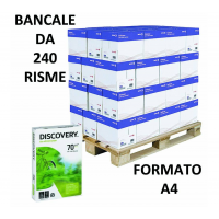 Carta Discovery 70 - A4 - 70 gr - bianca - conf. 500 fogli (bancale da 240 risme) - Discovery70A4 - 5602024334854 - DMwebShop