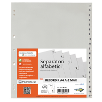 Separatore alfabetico A-Z Record R - PPL - 21 x 29,7 cm - A4 - grigio - Sei Rota - 581401 - 8006779056509 - DMwebShop