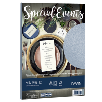 Carta metallizzata Special Events - A4 - 250 gr - argento - conf. 10 fogli - Favini - A69U174 - 8007057617443 - DMwebShop