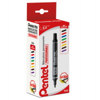 Marcatore permanente N50 - punta tonda - astuccio 8 colori assortiti - Pentel - N50-8 - 4902506330819 - DMwebShop