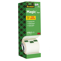 Nastro adesivo Magic 810 - permanente - 19 mm x 33 mt - trasparente - Value Pack 7+1 rotoli - Scotch - 7100026960 - 4046719205936 - DMwebShop