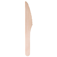 Coltello monouso in legno 16 cm - conf. 100 pezzi - Signor Bio - WCK001BIO100B - 8055715780664 - DMwebShop