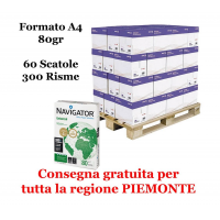 Carta da fotocopie - A4 - 80 gr - 500 fogli - bianca (bancale da 300 risme Piemonte) - Navigator - Universal 5602024006102 bancale300r - 5602024006102 - DMwebShop