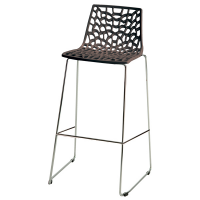 Sgabello Spider Fix - 44 x 53 x 96 cm - policarbonato - moka lucido - Grandsoleil - S2801MK - DMwebShop