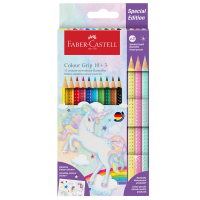 Astuccio 10 matite Colour Grip + 3 matite Sparkle - colori assortiti - Faber Castell - 201542 - 4005402015429 - DMwebShop