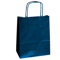 Shopper in carta maniglie cordino - 22 x 10 x 29 cm - blu - conf. 25 sacchetti - Mainetti Bags - 037269 - 8029307035456 - DMwebShop