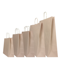 Shopper in carta maniglie cordino - 36 x 12 x 41 cm - sabbia - conf. 25 sacchetti - Mainetti Bags - 074387 - 8029307074387 - DMwebShop