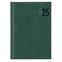 Agenda giornaliera 2025 - copertina in carta imbottita - 17 x 24 cm - verde - No Brand - 9111XMT04 - 8008842571964 - DMwebShop