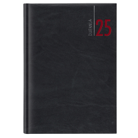 Agenda settimanale 2025 - copertina in carta imbottita - 17 x 24 cm - nero - No Brand - 9131XMT14 - 8008842572077 - DMwebShop