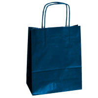 Shopper in carta maniglie cordino - 18 x 8 x 24 cm - blu - conf. 25 sacchetti - Mainetti Bags - 072116 - 8029307072116 - DMwebShop