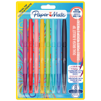 Astuccio 8 colori Flair Dual tip pennarello punta media-brush - 3026981993862 - DMwebShop