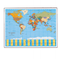 Sottomano Geographic Planisfero - 40 x 53 cm - Laufer - Lebez - 45350. - 4006677453503 - DMwebShop