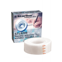 Nastro adesivo scrivibile - invisibile - 19 mm x 33 mt - trasparente - Starline - 1301stl - 8025133037565 - DMwebShop