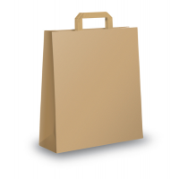 Shopper in carta maniglie piattina - 36 x 12 x 41 cm - avana - conf. 250 sacchetti - Mainetti Bags - 001659 - 8029307001659 - DMwebShop
