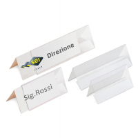 Portanome da tavolo Prisma - 10 x 5 cm - conf. 10 pezzi - Sei Rota - 318050 - 8004972001272 - DMwebShop