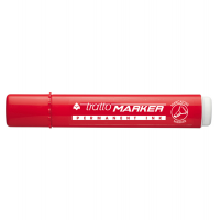 Marcatore permanente Marker - punta a scalpello - 6,5 mm - rosso - conf. 12 pezzi - Tratto - 840102 - 8000825004025 - DMwebShop