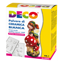 Polvere di ceramica bianca - 1 kg - Deco - 05695 - 8004957056952 - DMwebShop