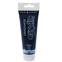 Colore acrilico fine Graduate - 120 ml - indigo - Daler Rowney - D123120127 - 5011386062679 - DMwebShop