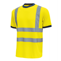 T-shirt alta visibilita' Glitter - taglia M - giallo fluo - conf. 3 pezzi - U-power - HL197YF-M - 8033546444382 - DMwebShop