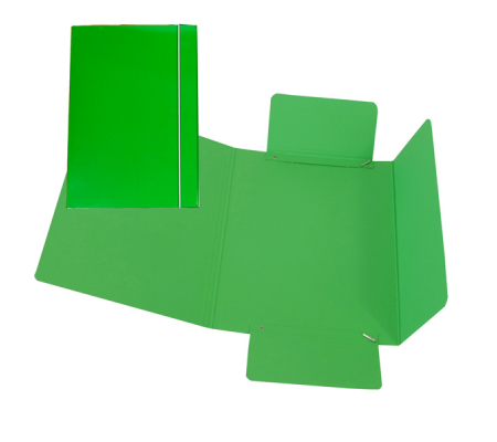 Cartellina con elastico cartone plastificato 3 lembi - 17 x 25 cm - verde - conf. 10 pezzi - Cart. Garda - CG0040LBXXXAE03 - 8001182001122 - DMwebShop