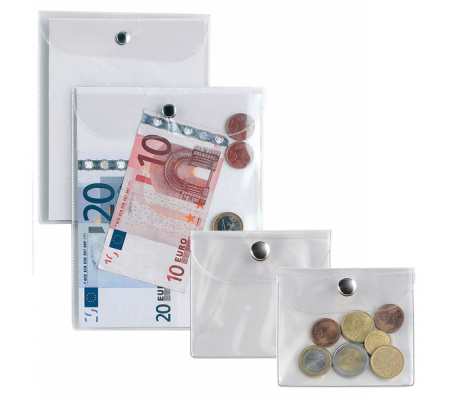 Busta con bottone Press 1E - PVC - 8,5 x 11 cm - trasparente - Sei Rota - 440811 - 8004972004969 - DMwebShop