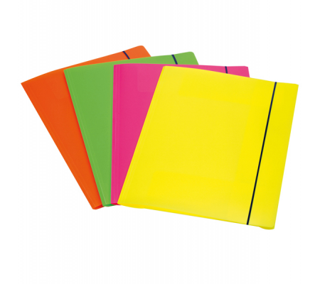 Cartellina 3 lembi Shocking File - con elastico - 25,5 x 35,5 cm - colori fluo assortiti - Fellowes - 1028001 - 043859658916 - DMwebShop