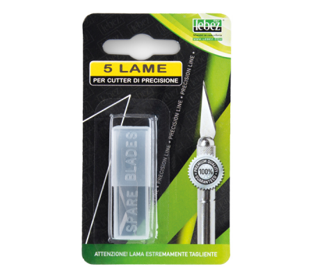 Lame di ricambio - cutter Hobby Knife - Lebez - conf. 5 lame - B-56 - 8002787006062 - DMwebShop