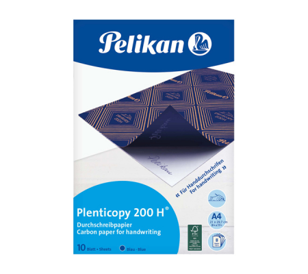 Carta da ricalco Plenticopy 200H - 21 x 29,7 cm - blu - conf. 10 fogli - Pelikan - 100401561 - 4012700434739 - DMwebShop