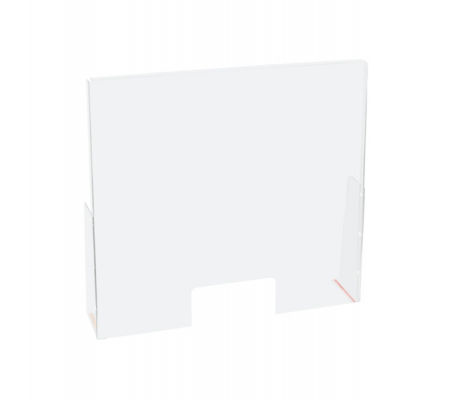 Schermo protettivo da banco - con feritoia - in PET - 60 x 80 cm - Lebez - 81034. - 8007509098332 - DMwebShop