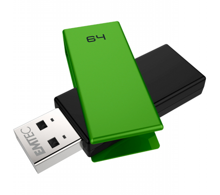 Memoria USB 2.0 - C350 - 64 Gb - Verde - Emtec - ECMMD64GC352 - 3126170159823 - DMwebShop