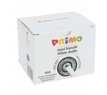 Gessetti tondi - Ø 9 x 80 mm - bianco - Scatola 100 gessetti tondi - Primo - 010GB100R - 8006919000102 - DMwebShop