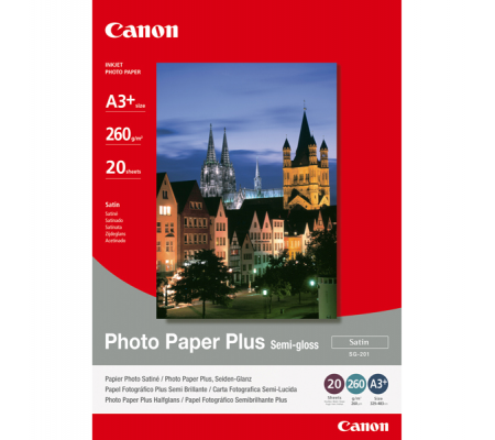 Carta fotografica Plus Semi-Gloss SG-201 - A3+ - 20 Fogli - conf. 2 pezzi - Canon - 1686B032 - 4960999405469 - DMwebShop