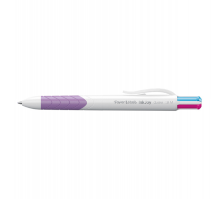 Penna a sfera a scatto multifunzione Inkjoy Quatro Fun - rosa, verde chiaro, viola, turchese - punta 1 mm - Papermate - S0977270 - 3501170977163 - DMwebShop