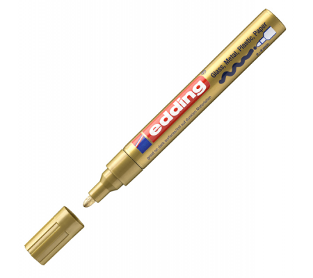 Marcatore permanente a vernice 750 - punta 2 - 4 mm - oro - Edding - E-750 053 - 4004764953332 - DMwebShop