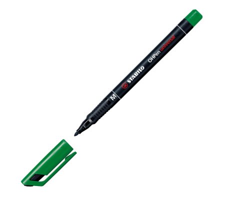 Pennarello OHPen universal permanente 843 - punta media 1 mm - verde - conf. 10 pezzi - Stabilo - 843/36 - 4006381115414 - DMwebShop