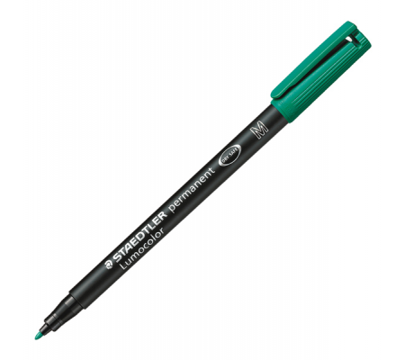 Pennarello Lumocolor permanent 317 - punta 1 mm - verde - conf. 10 pezzi - Staedtler - 317-5 - 4007817310656 - DMwebShop