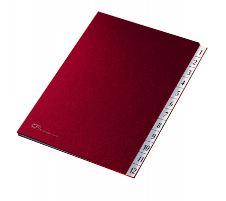 Classificatore numerico 1/12 - 24 x 34 cm - rosso - Fraschini - 627N-ROSSO - 8027032027012 - DMwebShop