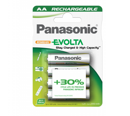 Pile Stilo Infinium ricaricabili AA - 1,2 V - blister 4 pezzi - Panasonic - C307016 - 5410853045250 - DMwebShop