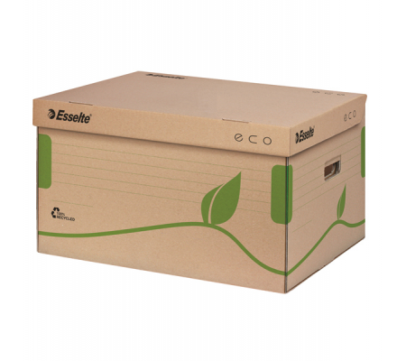 Scatola container EcoBox - 34 x 43,9 x 25,9 cm - apertura superiore - avana - conf. 10 pezzi - Esselte - 623918 - 4049793038568 - DMwebShop