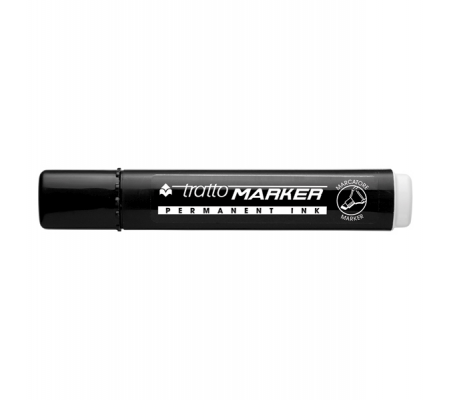 Marcatore permanente Marker - punta a scalpello - 6,5 mm - nero - conf. 12 pezzi - Tratto - 840103 - 8000825004049 - DMwebShop