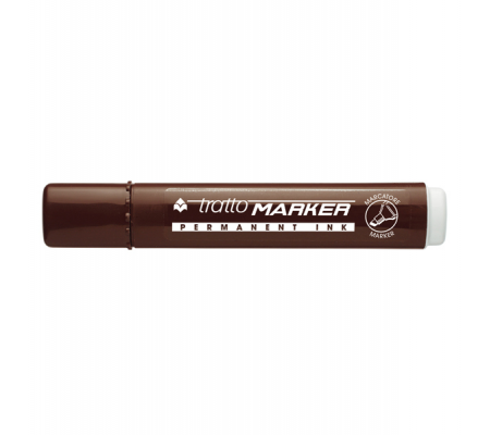 Marcatore permanente Marker - punta a scalpello - 6,5 mm - marrone - conf. 12 pezzi - Tratto - 840106 - 8000825004087 - DMwebShop