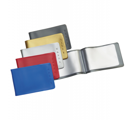 Porta Cards - 6 tasche interne - PVC - 8,5 x 5,4 cm - colori assortiti - Favorit - 100460170 - DMwebShop