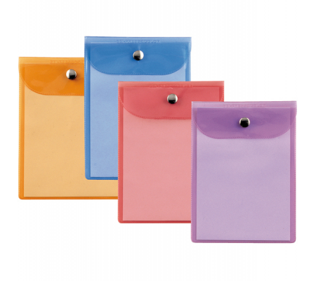 Busta con bottone Press 2 Color - PVC - 9,5 x 12 cm - colori assortiti - Sei Rota - 42091299 - 8004972015132 - DMwebShop