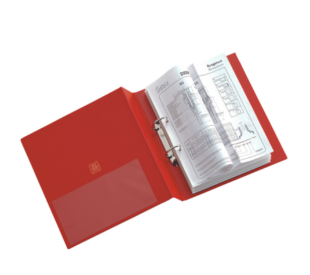 Raccoglitore Stelvio - 2 anelli a D - Ø 40 mm - dorso 5,5 cm - f.to utile 22 x 30 cm - rosso - Sei Rota - 35404212 - 8004972003382 - DMwebShop