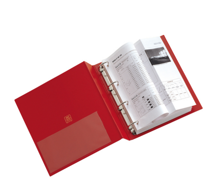 Raccoglitore Stelvio - 4 anelli tondi 40 mm - dorso 5,5 cm - f.to utile 22 x 30 cm - rosso - Sei Rota - 36404412 - 8004972004143 - DMwebShop