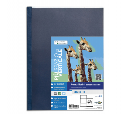 Portalistini personalizzabile Uno TI - 30 x 42 cm - libro - 36 buste - blu - Sei Rota - 55313607 - 8004972014951 - DMwebShop