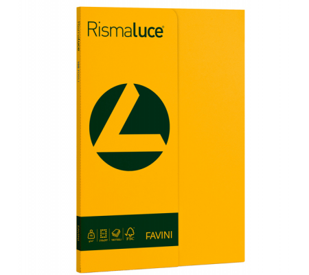 Carta Rismaluce Small - A4 - 90 gr - giallo oro 52 - conf. 100 fogli - Favini - A69H144 - 8007057615111 - DMwebShop